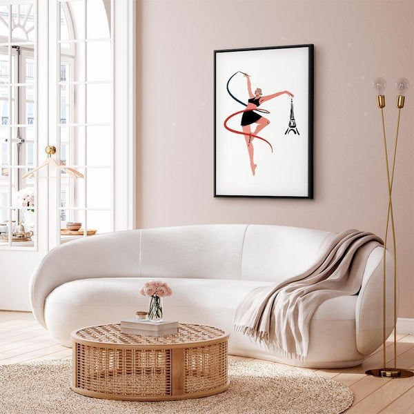 Quadro - Rhythmic Gymnastics - Illustration of a Woman With a Ribbon