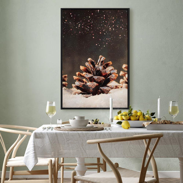 Quadro - Winter Pine Cone (1 Part) Vertical