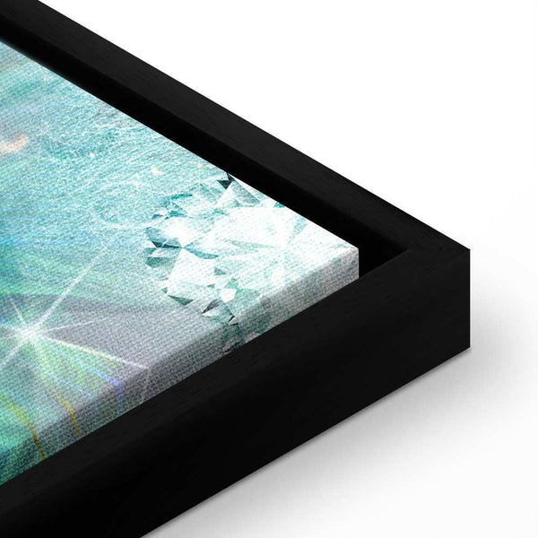 Quadro - Turquoise Leaves (1 Part) Wide