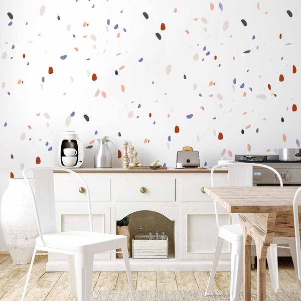 Carta da parati - Classic Terrazzo on White Background