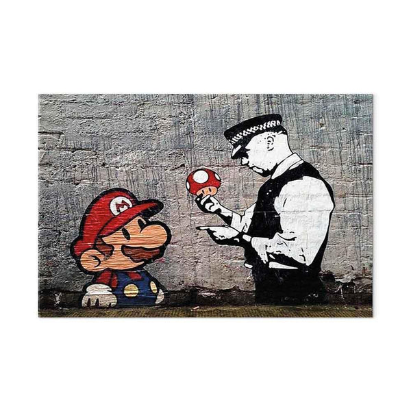 Quadro - Mario and Cop by Banksy