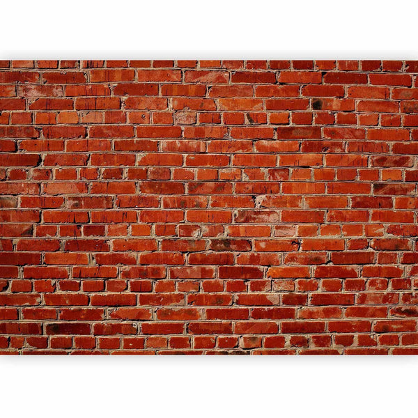 Carta da parati - Old wall – retro-style red brick wall