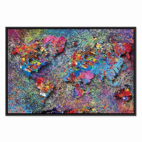 Quadro - Map: Jackson Pollock inspiration