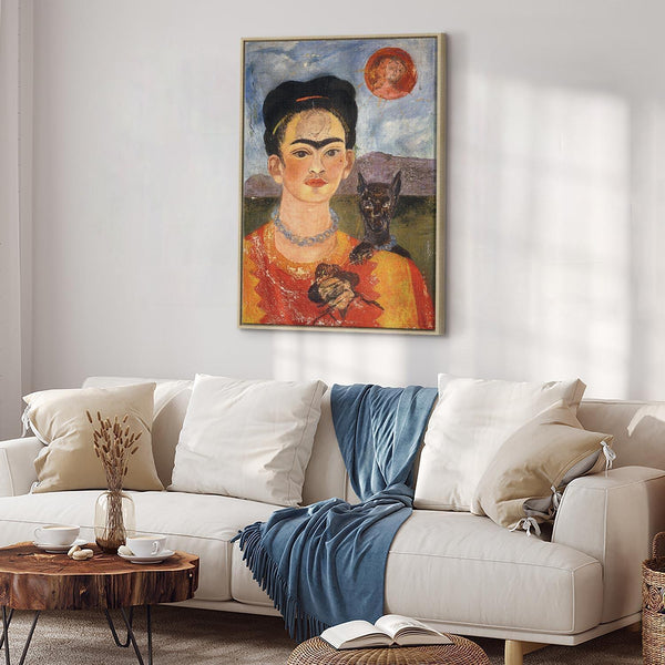 Quadro - Frida Kahlo – Self-Portrait with Diego on My Breast
