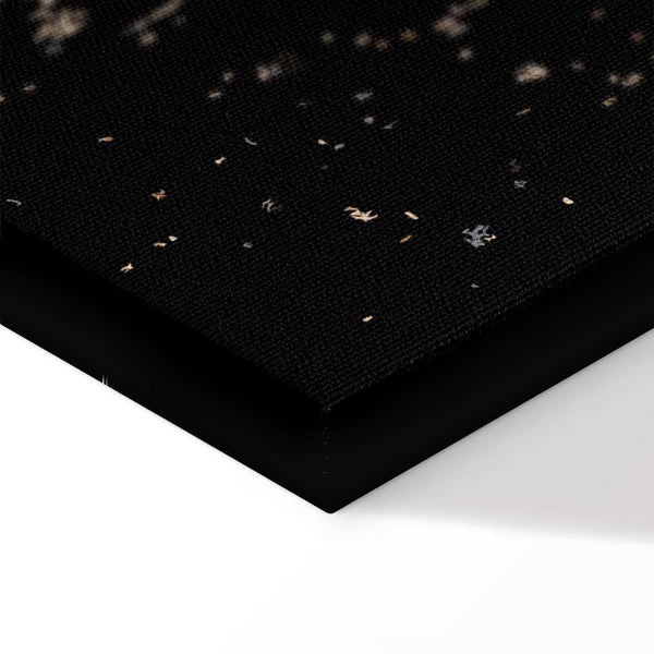 Quadro - Symmetry of Shapes (1-part) - Graphic Motif in Black Shade