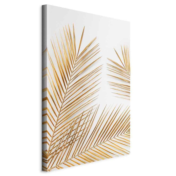 Quadro - Golden Palm Leaves (1 Part) Vertical