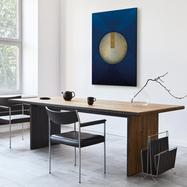 Quadro - In the Shadow of Classic Blue (1-part) - Golden Circle in Abstraction