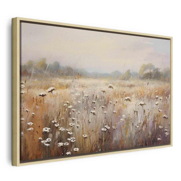Quadro - Impressionist meadow – field landscape in a pastel colour palette