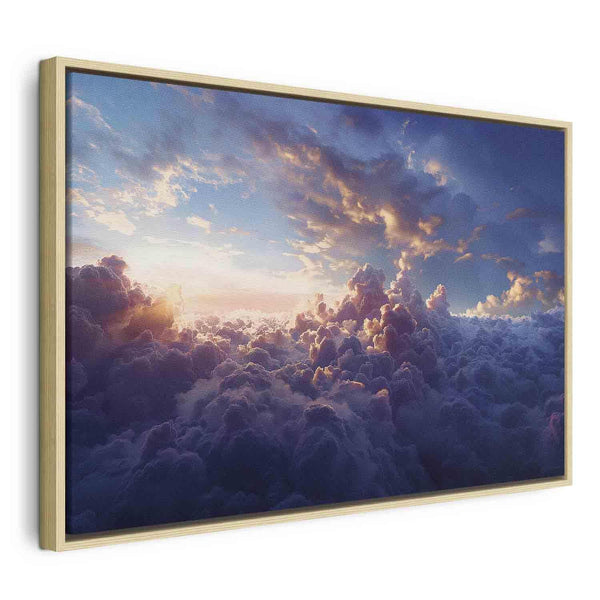 Quadro - The Sun in Hiding: The Golden Face of the Sky Over a Cloudy Sea