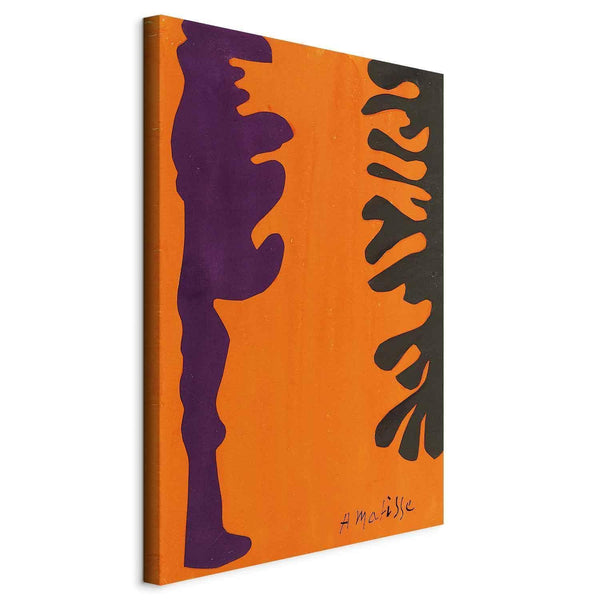 Quadro - Henri Matisse – Black and Violet Arabesques on Orange