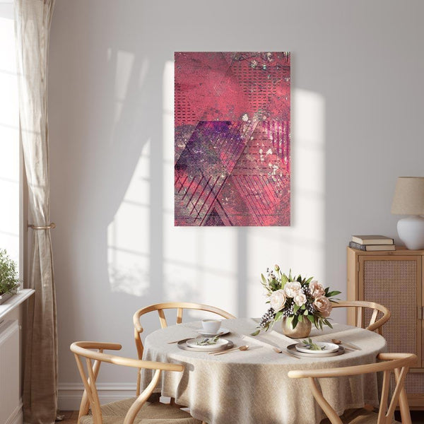 Quadro - Crimson Abstraction (1 Part) Vertical