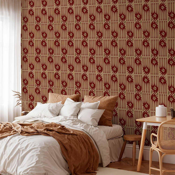 Tappezzeria murale - Red claws – irregular shapes on a paper background