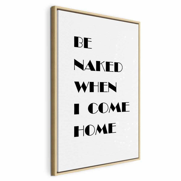 Quadro - Homecoming (1-part) - Black and White English Inscriptions