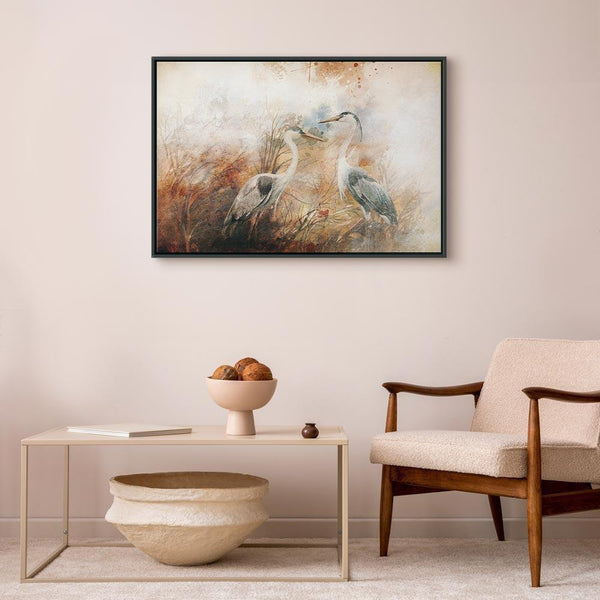 Quadro - Herons on the Hunt (1 Part) Wide