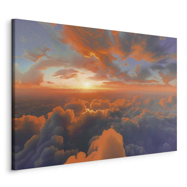 Quadro - When Dawn Tickles the Clouds: A Spectacle of Colors on the Morning Sky
