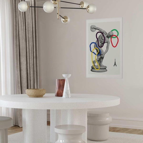 Poster - Collage Graphic - Discus Thrower - Sculpture