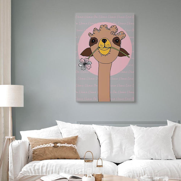 Quadro - Happy Llama (1 Part) Vertical