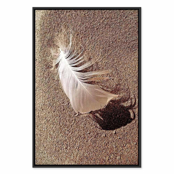 Quadro - Feather on the Sand (1 Part) Vertical