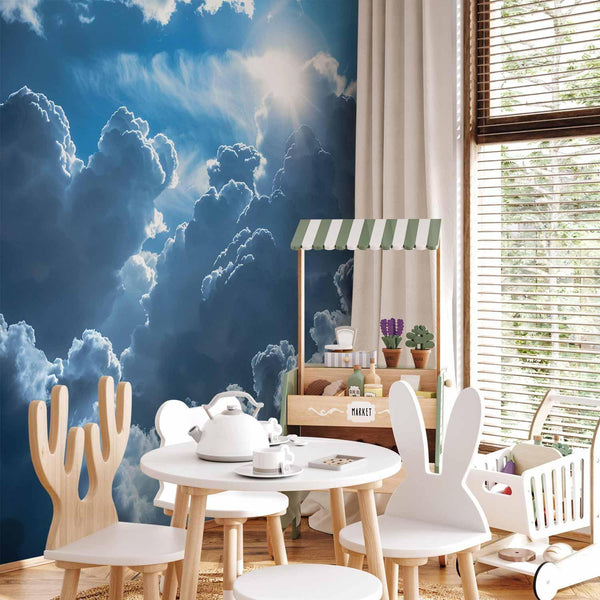 Carta da parati - Animated Scenery: The Sun Battling with Clouds