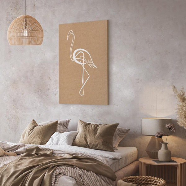 Quadro - White Flamingo (1 Part) Vertical