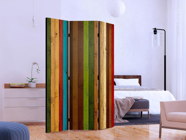 Paravento - Wooden rainbow