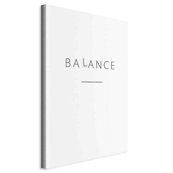 Quadro - Balance of Words (1-part) - Black English Text on White
