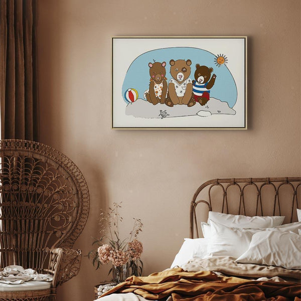 Quadro - Teddy Bears on the Beach (1 Part) Wide