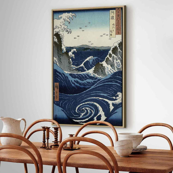 Quadro - Utagawa Hiroshige – View of the Naruto whirlpools at Awa