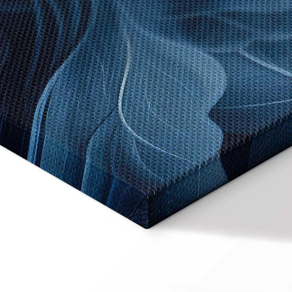 Quadro - Abstract Ornaments Dark Blue Victorian Leaves