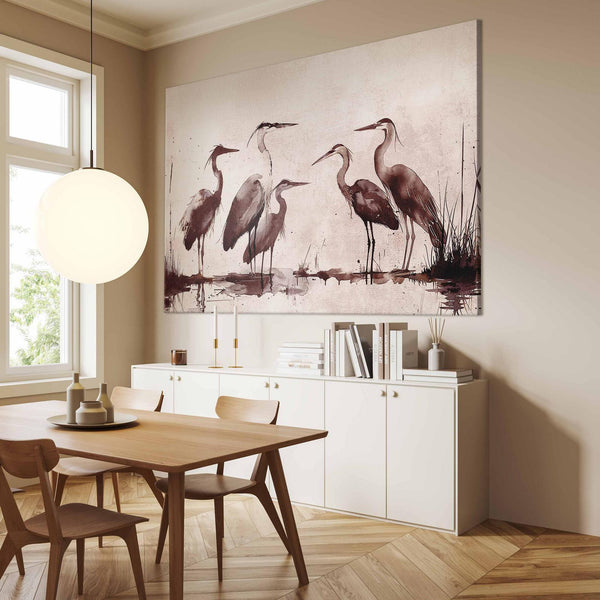 Quadro XXL - Herons painted with ink