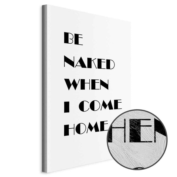 Quadro - Homecoming (1-part) - Black and White English Inscriptions