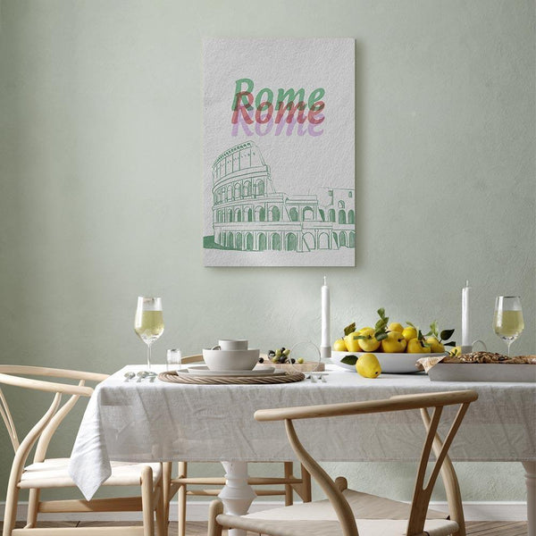 Quadro - Rome in Watercolours (1 Part) Vertical