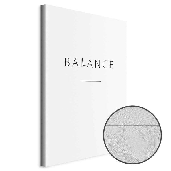 Quadro - Balance of Words (1-part) - Black English Text on White