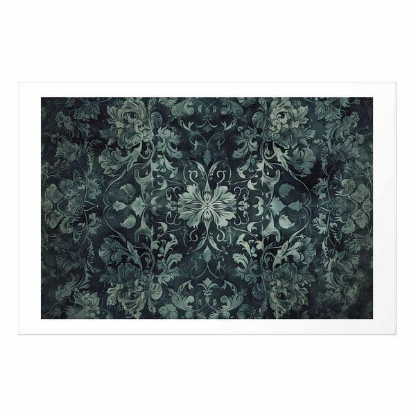 Poster - Carpet Ornaments in Emerald Shades
