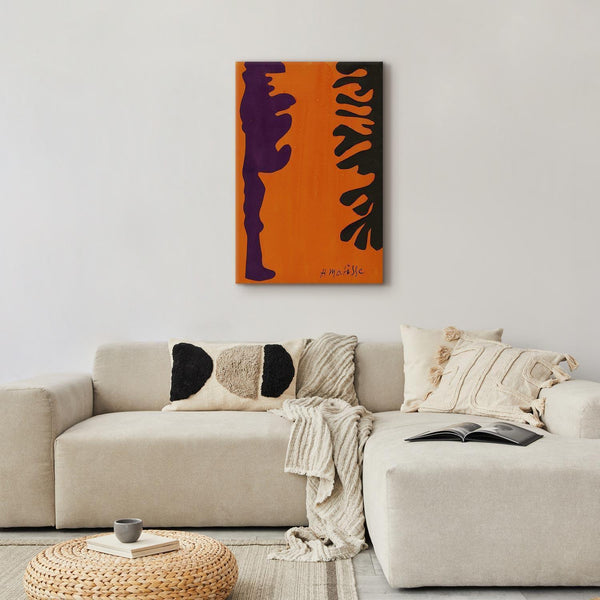 Quadro - Henri Matisse – Black and Violet Arabesques on Orange