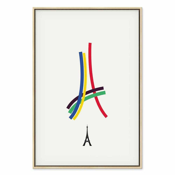 Quadro - Eiffel Tower - Colorful Graphics - Abstraction