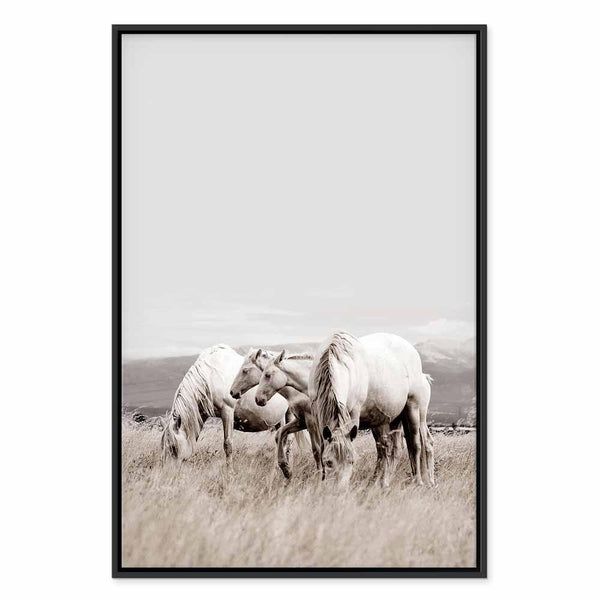 Quadro - White Horses (1 Part) Vertical
