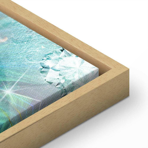 Quadro - Turquoise Leaves (1 Part) Wide