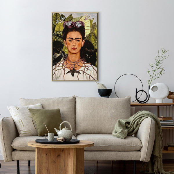 Quadro - Frida Kahlo – Self-Portrait with Thorn Necklace and Hummingbird