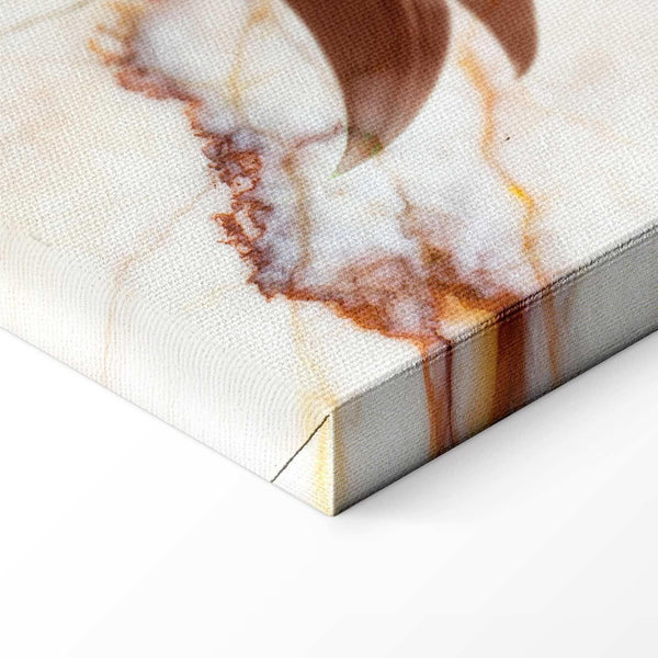 Quadro - Elegance of a Flower (1-part) - Delicate Lily on Marble in Sepia