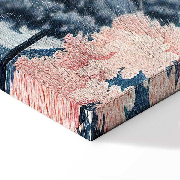 Quadro - Landscape with the Ocean Cliffs and Trees in Delicate Pink Shades