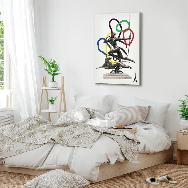 Quadro - Woman With Dog - Illustration