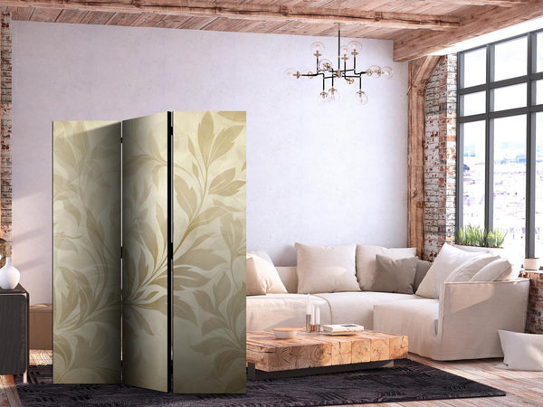 Paravento - Botanical Motif with Leaves and Vines in Sandy Colors