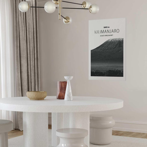 Poster - The majestic Kilimanjaro mountain peak, crown of mountains, mountain landscape
