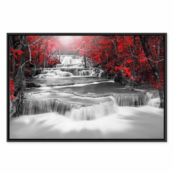 Quadro - Cascade of Thoughts (1 Part) Wide Red
