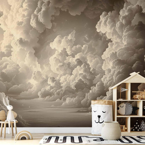 Carta da parati - Whisper of Illuminated Clouds: Soft Play of Light in the Theater of the Heavens