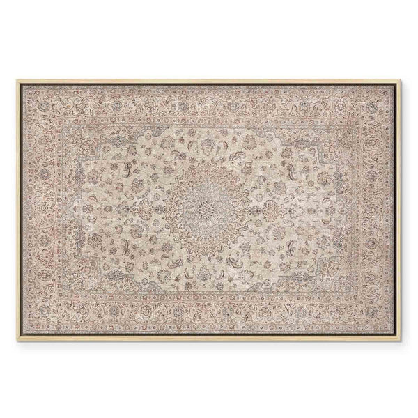 Quadro - Sand carpet - worn Persian carpet with rich decorative motifs