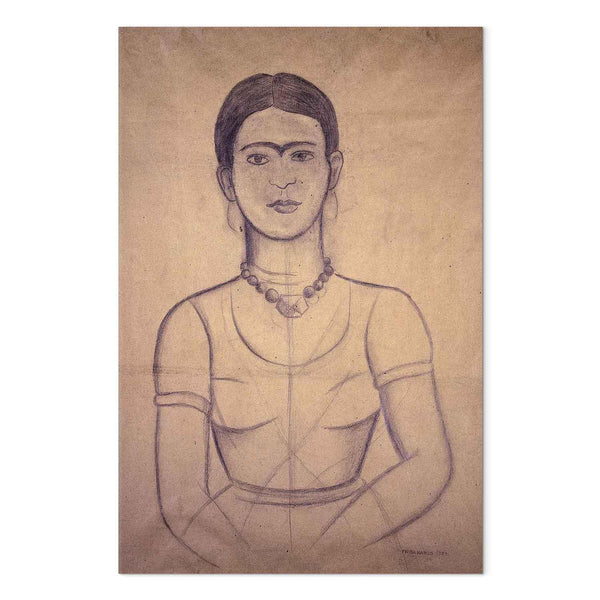 Quadro - Frida Kahlo – Self-Portrait, 1929 (charcoal drawing)