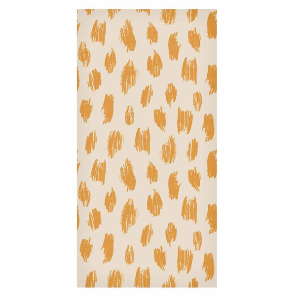 Tappezzeria murale - Drawn Pattern in Dots and Spots - in shades of orange and ecru