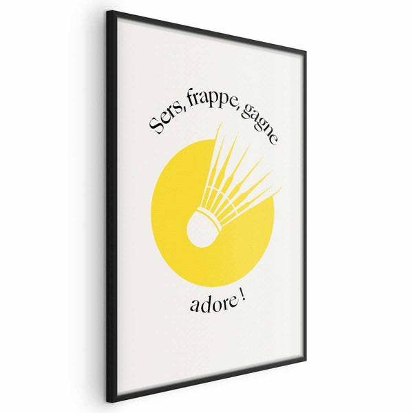 Poster - Shuttlecock Against the Yellow Sun